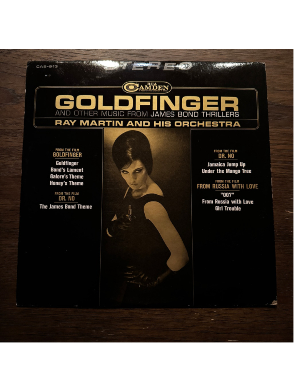Vintage 1965 Goldfinger & Other James Bond Thrillers LP | Ray Martin